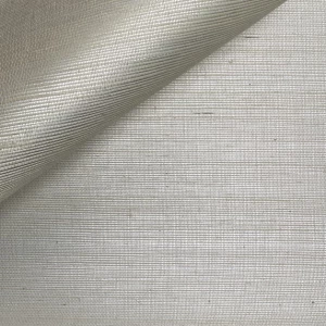 Abaca and silver foil wallcovering